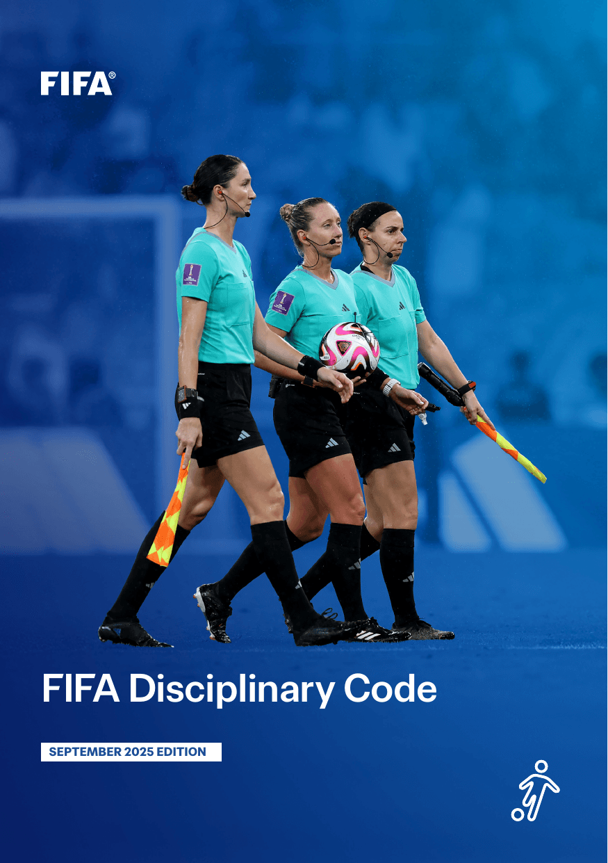 First page of the FIFA Disciplinary Code PDF (September 2025 edition)