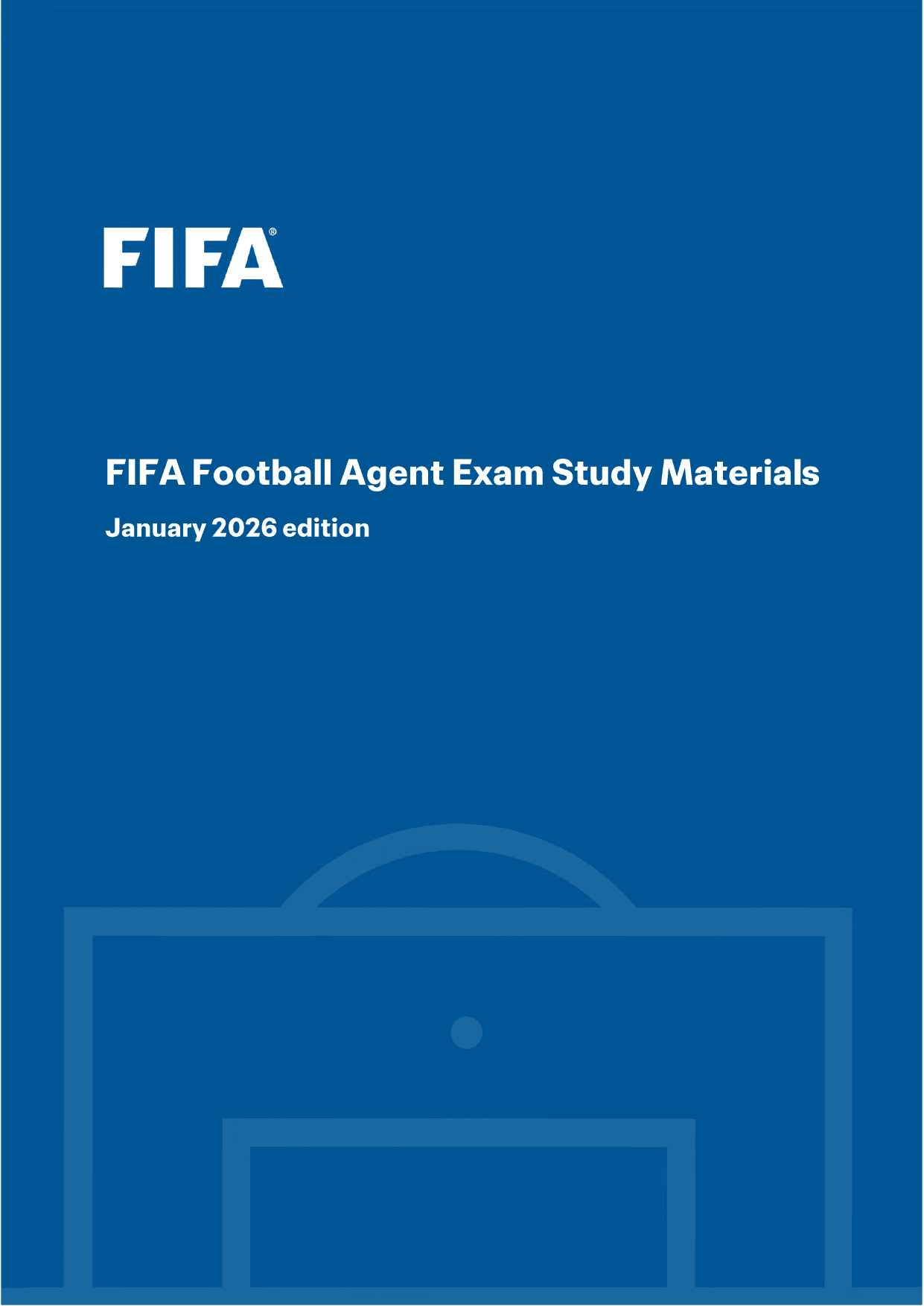First page of the FIFA Football Agent Exam Study Materials PDF (January 2026)